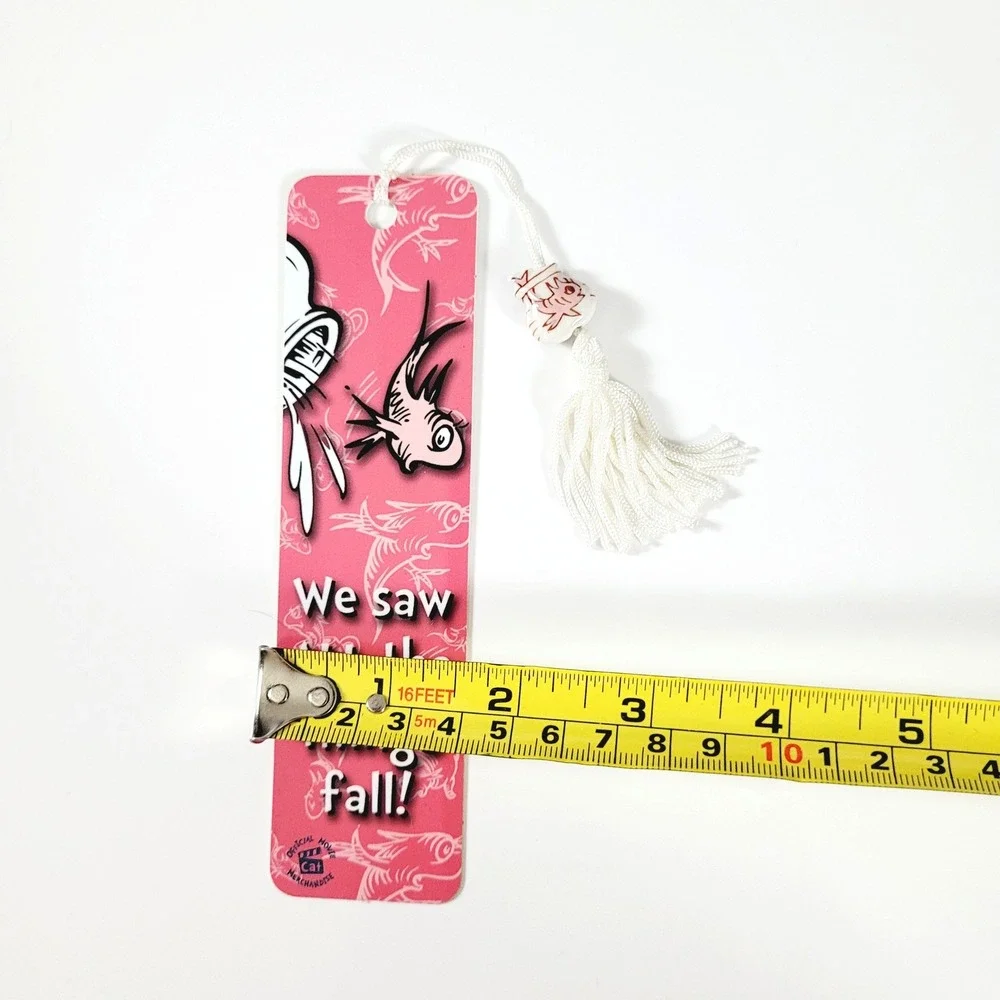 Vintage Y2K Dr. Seuss Movie Bookmark Fish Beaded Cat Hat 2003 Antioch CEBM-24368